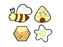 Bee Cookie Set Cutters - 4 Designs included: Bee, Flower, Beehive and Hexagon
