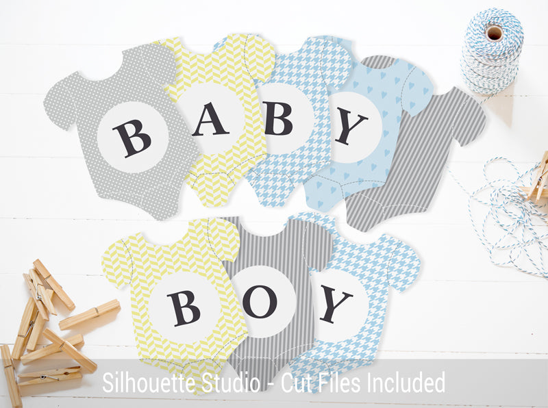 Baby Shower Bunting Printable - BABY BOY - 'Onesie Bunting' – Fiesta4Ultd baby-shower-bunting-printable-baby-boy-onesie-bunting-fiesta4ultd