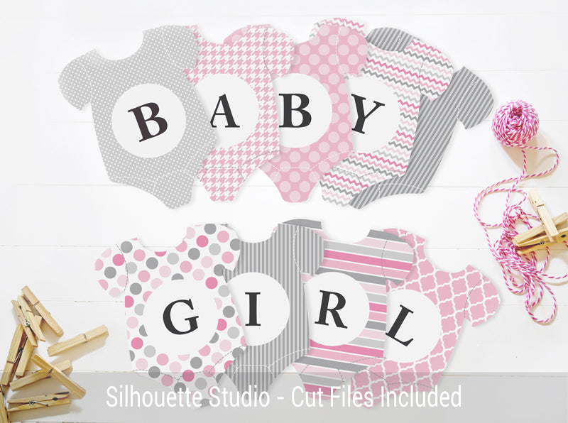 Baby Shower Bunting Printable - BABY GIRL - 'Onesie Bunting' - Silhouette Cut files – Fiesta4Ultd baby-shower-bunting-printable-baby-girl-onesie-bunting-silhouette-cut-files-fiesta4ultd