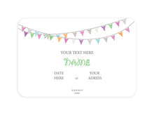 Bunting Invitation - Essential collection from DIY Kids Party Ideas