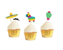 Mexican Party Cupcake Toppers - Digital Design