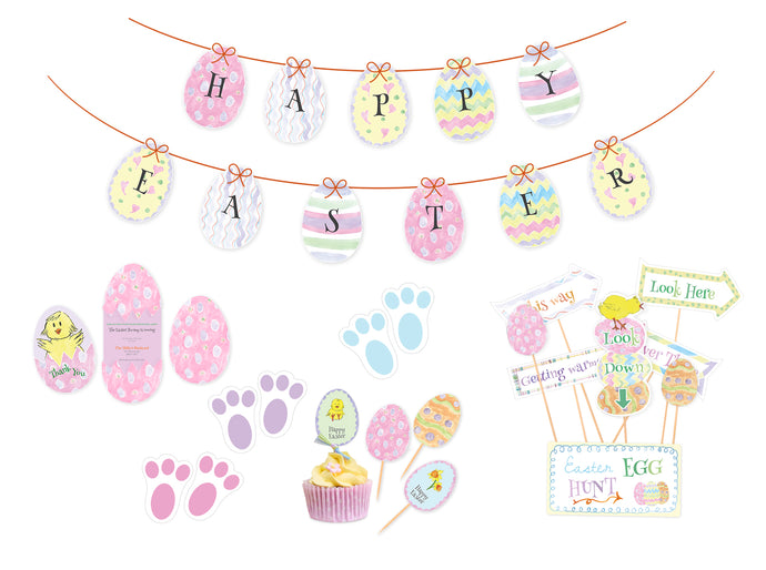 Painted Easter Egg Collection Party Set - 5 Products - Direct download