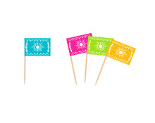 Papel Picado Cupcake Toppers - Digital Design