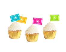 Papel Picado Cupcake Toppers - Digital Design