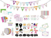 Essentials Party Bundle - Party Bunting, Invitations, favors, photo booth props and much more - Digital Download