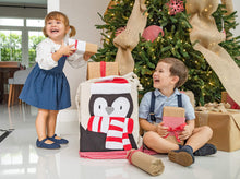 Santa Bags with Penguin Felt Applique