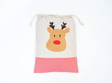 Santa Bags with Reindeer Felt Applique