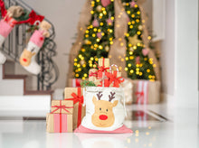 Santa Bags with Reindeer Felt Applique