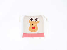 Santa Bags with Reindeer Felt Applique