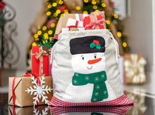 Santa Bags with Snowman Felt Applique