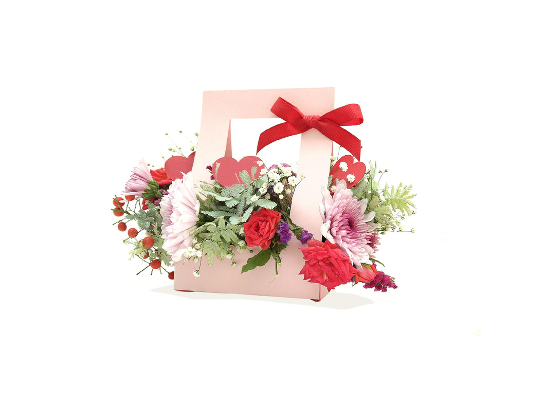 DIY Valentine’s Flower Basket