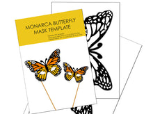 Monarch Butterfly Mask - Coloring Printable - Halloween Costume DIY - Adult and Kid Party Photo Booth Masquerade - Digital Download