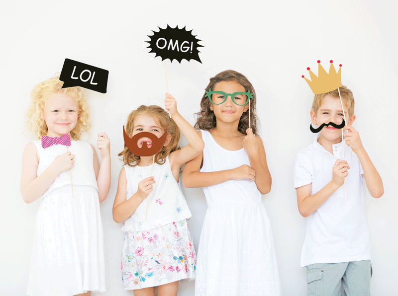 DIY Essentials Party Set - Party Supplies for any celebration: Party Bunting, Invitations, favors, photo booth props and much more
