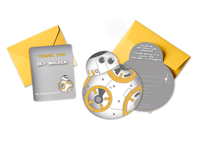 BB-8 Party Invitations - Set of 6