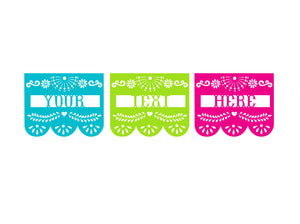 Custom Cake Topper Papel Picado - Digital Design