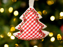 Gingham Christmas Tree Ornaments