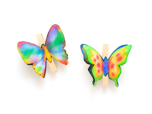 DIY Tie Dye Butterfly Pegs