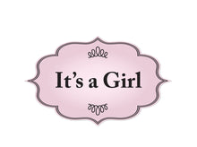 Baby Shower sign IT'S A GIRL and DIY 3D Stork tutorial - PDF, SVG - Cut files -  DIGITAL DESIGN