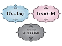 Baby Shower sign IT'S A GIRL and DIY 3D Stork tutorial - PDF, SVG - Cut files -  DIGITAL DESIGN