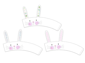 Hand Painted Easter Bunny Cup Sleeves - 3 Designs - Easter decoration - PDF - Direct download