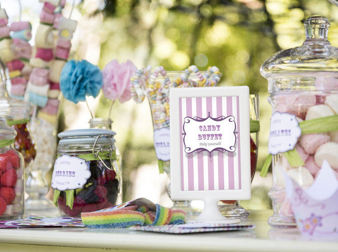Candy Buffet labels and sign - Essential collection from DIY Kids Party Ideas