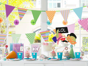 Essentials Party Bundle - Party Bunting, Invitations, favors, photo booth props and much more - Digital Download