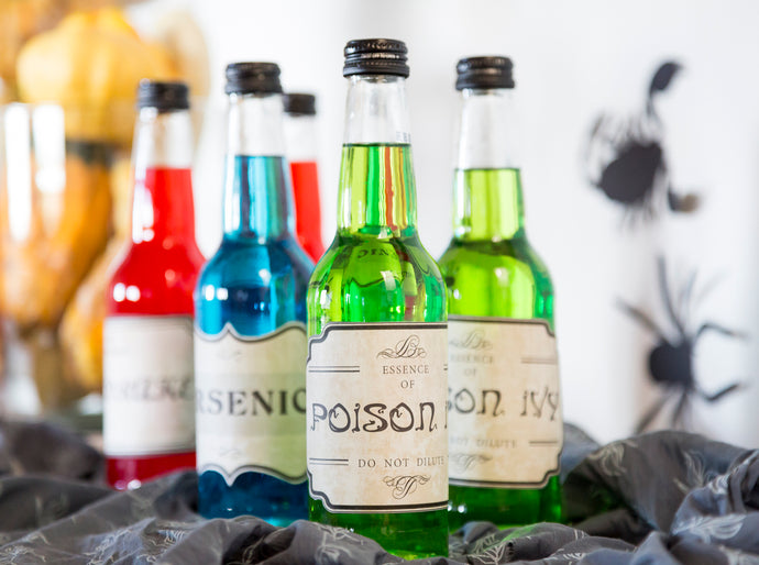 Set of 7 Haunted Mansion Bottle Labels