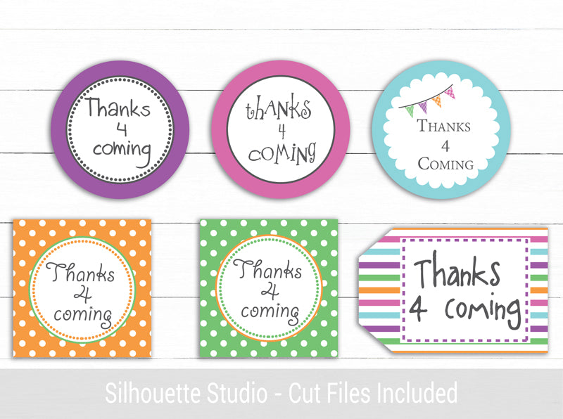 thanks-4-coming-tags-custom-party-bag-labels-pdf-cut-files-fiesta4ultd for Free Printable Fiesta Thank You Tags Thanks 4 Coming Tags - Custom Party Bag Labels - PDF - Cut files – Fiesta4Ultd for Free Printable Fiesta Thank You Tags