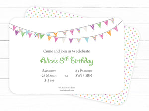 Bunting Invitation - Essential collection from DIY Kids Party Ideas