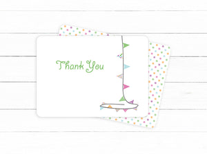 Bunting Thank you Card - Essential collection from DIY Kids Party Idea