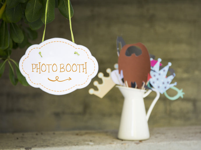 Photo Booth and Sign - Essential collection from DIY Kids Party Ideas