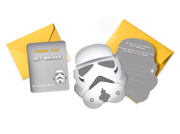 Stormtrooper Party Invitations - Set of 6